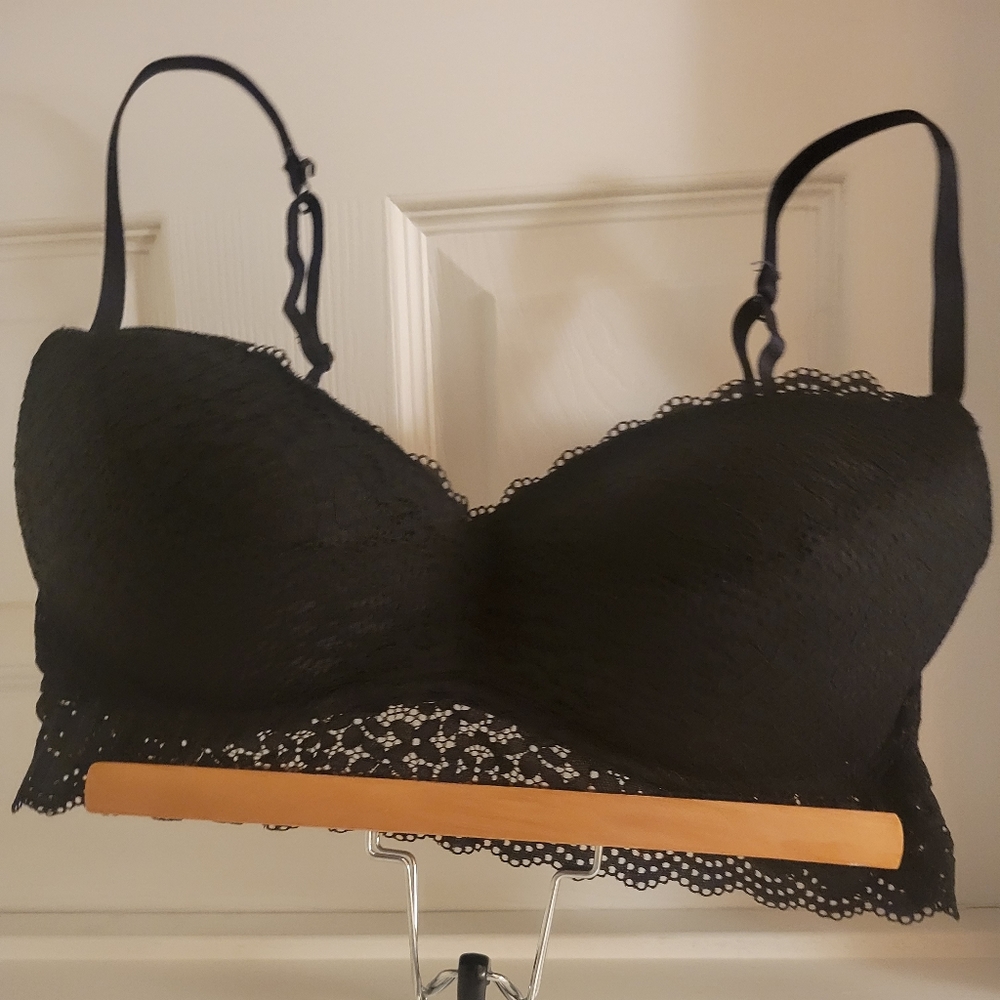 Black lace bralette